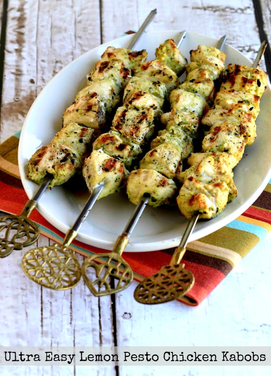 Ultra Easy Pesto Lemon Chicken Kabobs Kalyn's Kitchen