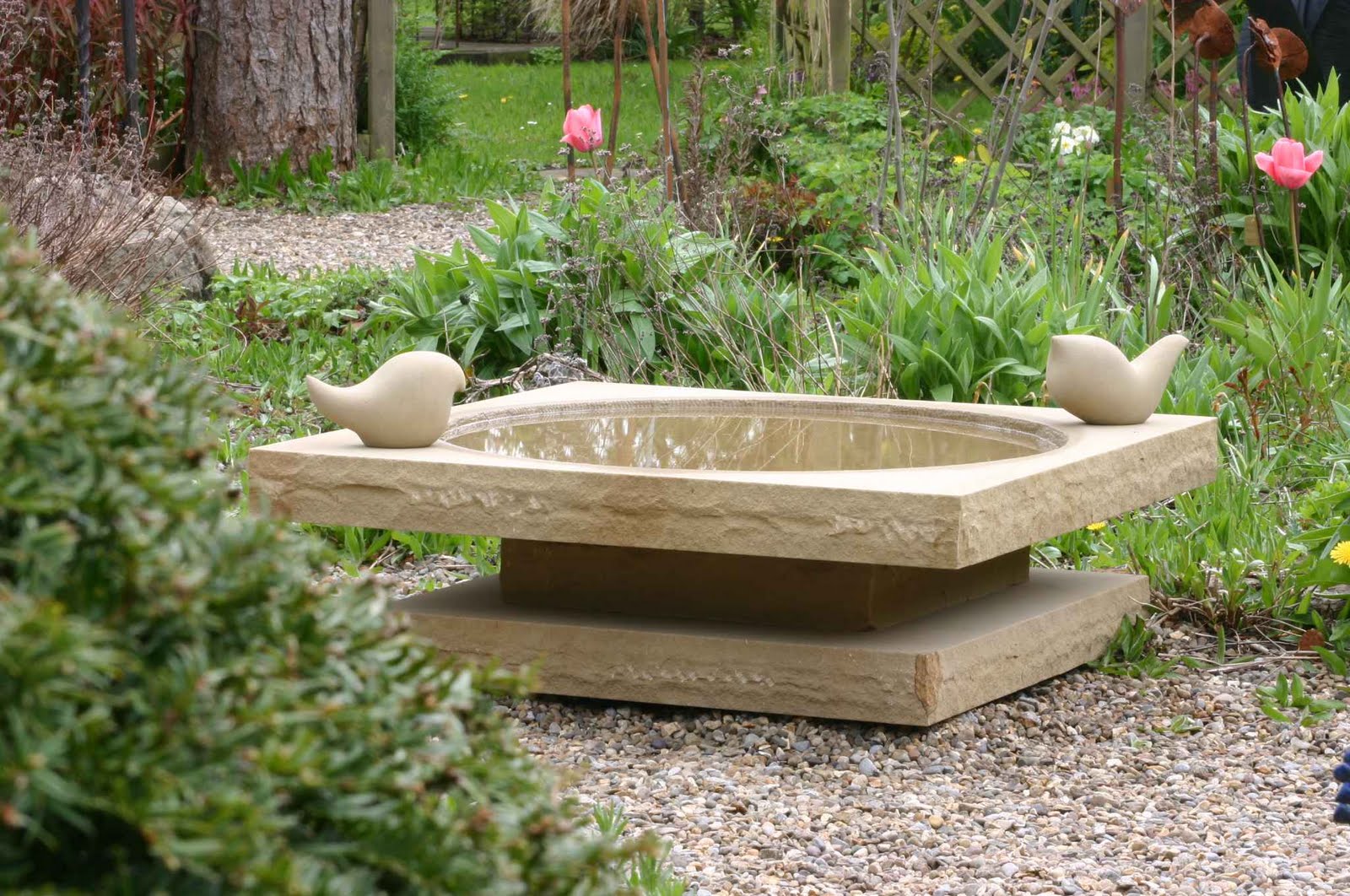 Jennifer Tetlow Stone Sculpture Journal Stone Birdbath