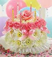 Birthday Flower Cake Pastel Latest Models-Birthday Flower Cake Pastel