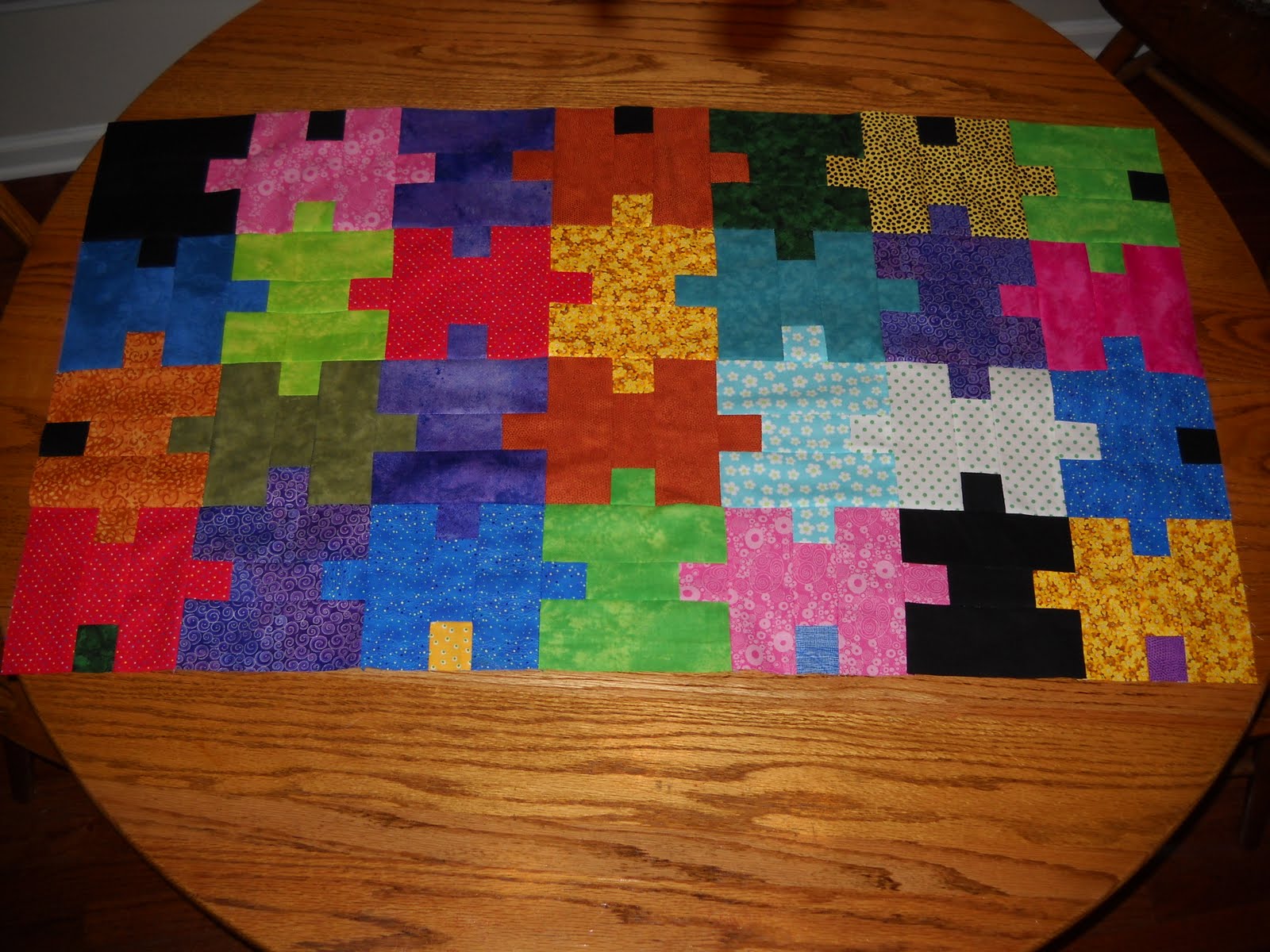 Sew How's This? Jigsaw Puzzle Quilt in Progress......