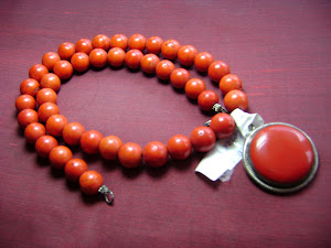 Red coral with round-shaped pendant @ gemstonesbyatipat