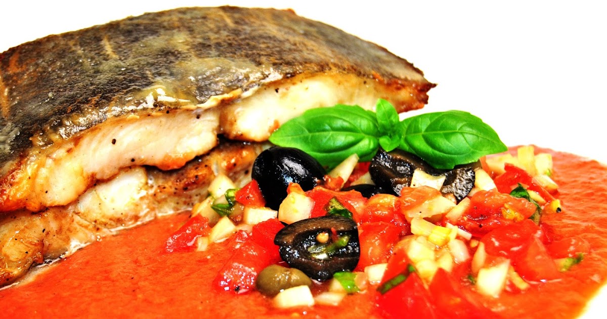 R'n'G Kitchen Halibut z sosem pomidorowym i salsą