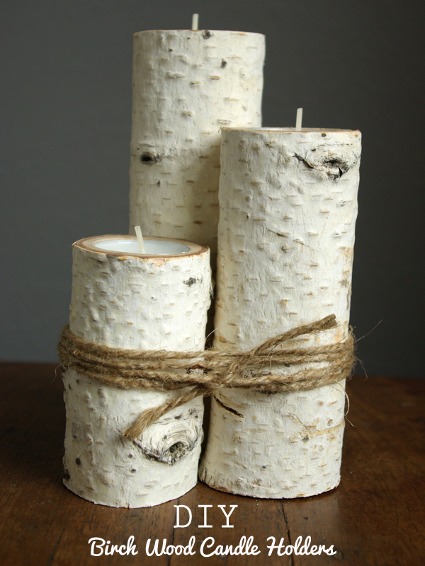 Oleander and Palm Birch Wood Candle Holders