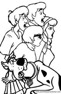 Scooby Doo para dibujar pintar colorear recortar y pegar