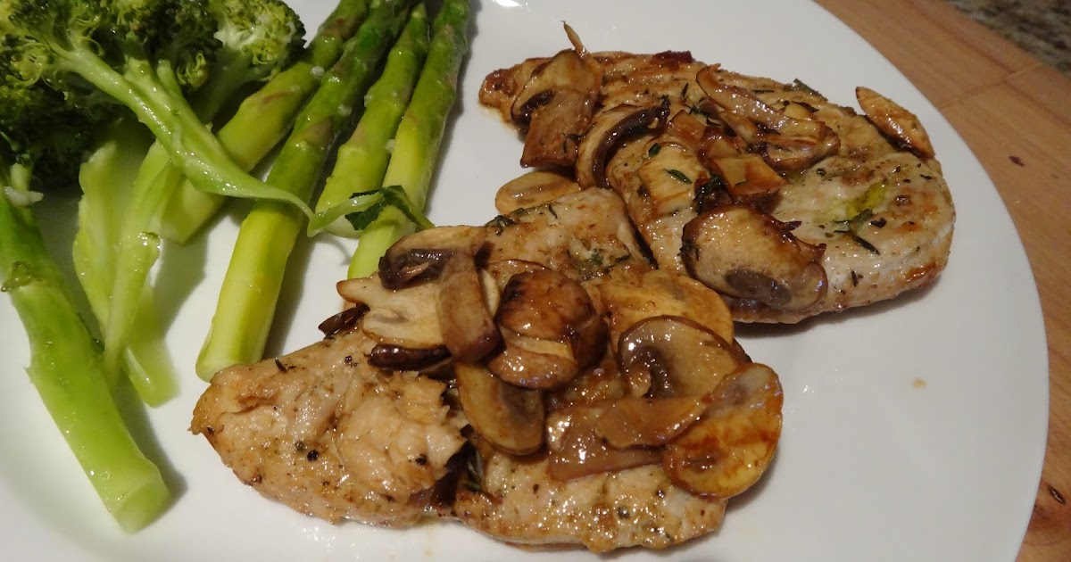Turkey Steaks with white wine mushroom pan sauce