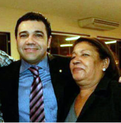 Marco Feliciano com Lúcia Maria, sua mãe