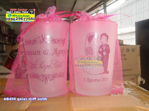 gelas doff putih unik