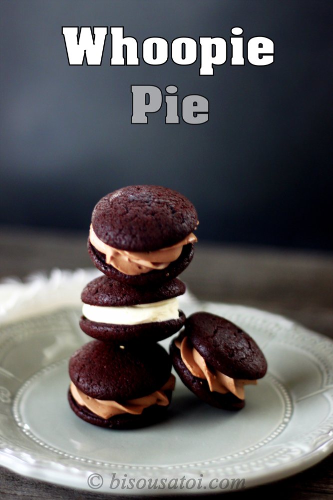 Chocolate Whoopie Pies With Chocolate Swiss Meringue