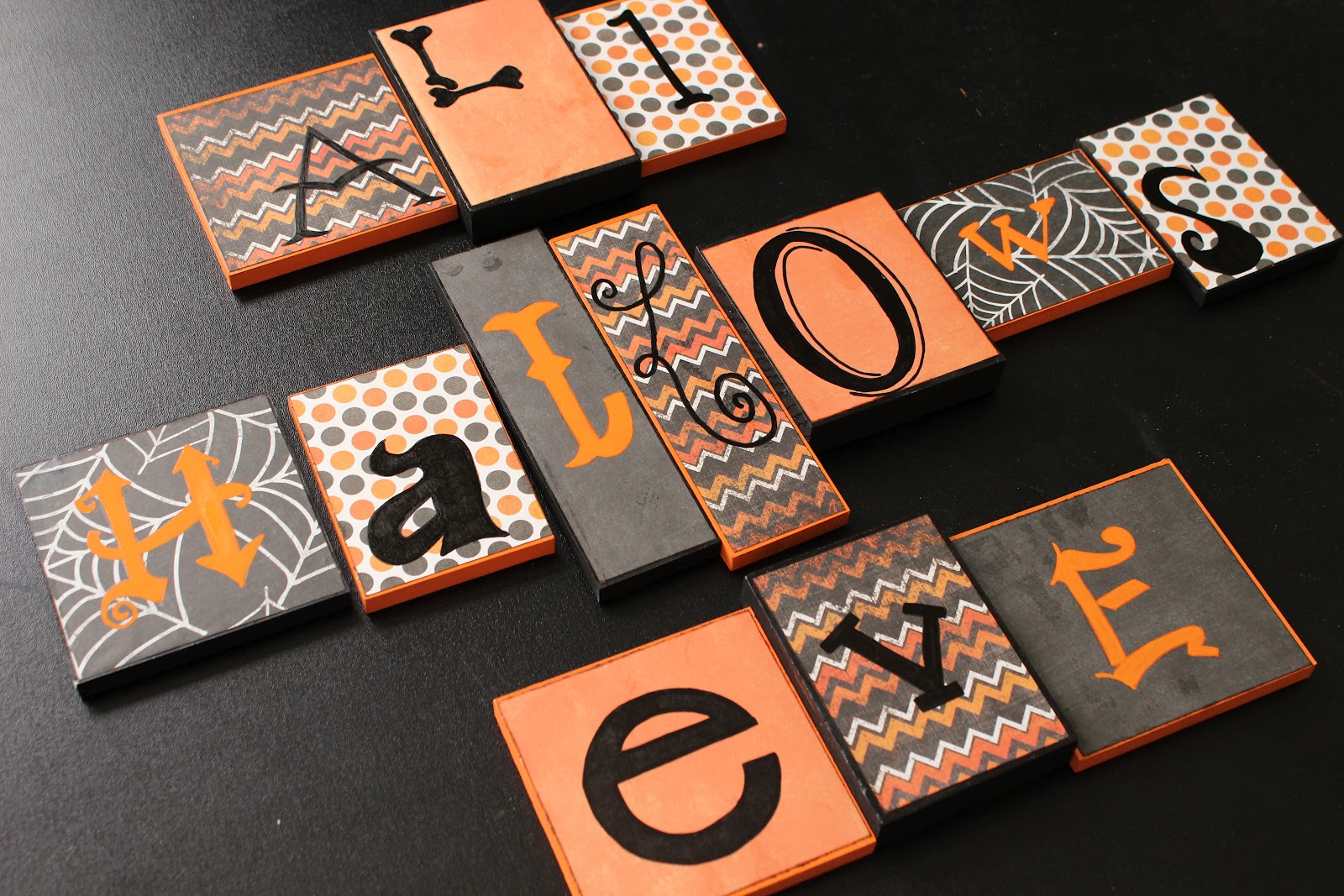 The Creative Cubby All Hallows� Eve Block Decor