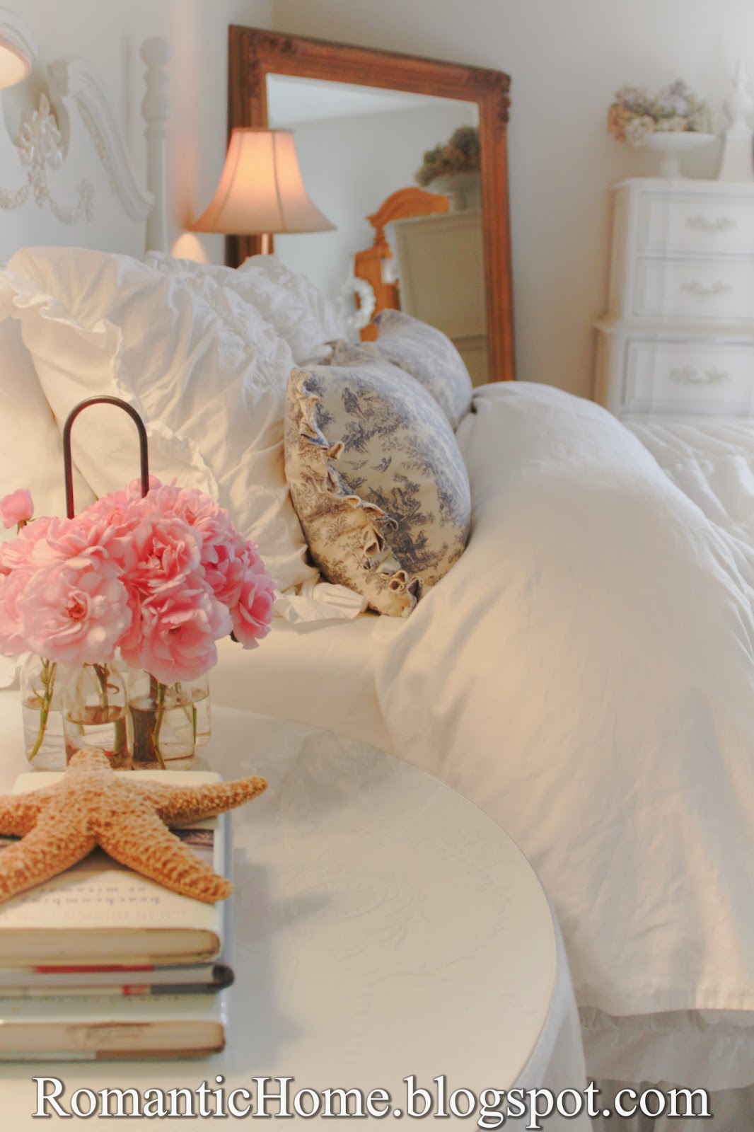 My Romantic Home Beach Cottage Style Bedroom Show and Tell Friday