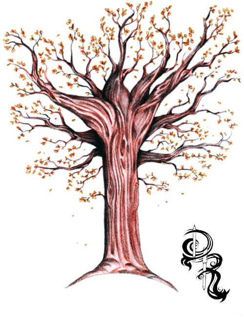 Half Evil Productions How To Draw An Autumn Tree With Colored Pencils
