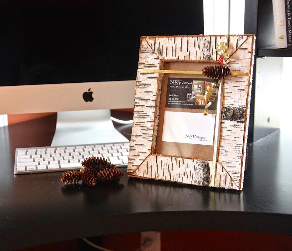 NEV Designs DIY Birch Bark Picture Frames
