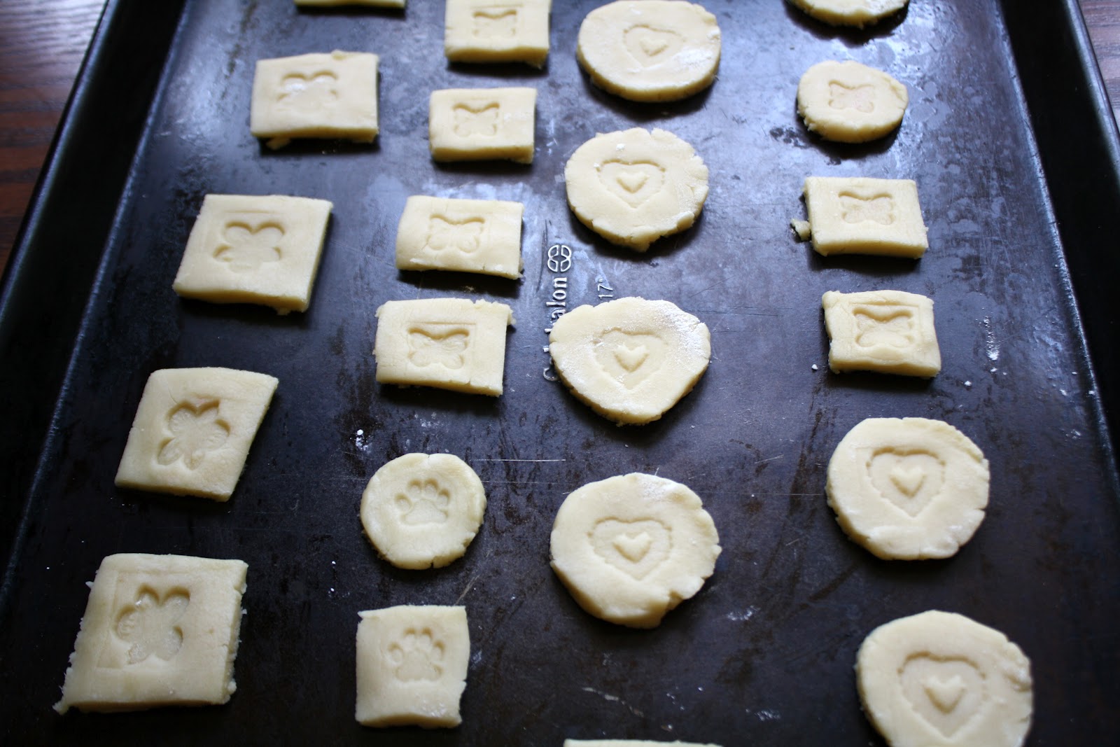 Having Fun at Home Using Rubber Stamps on Cookie Dough