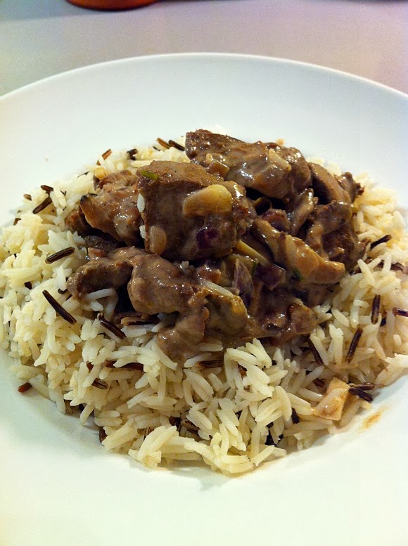barnescubed jamie oliver's venison stroganoff