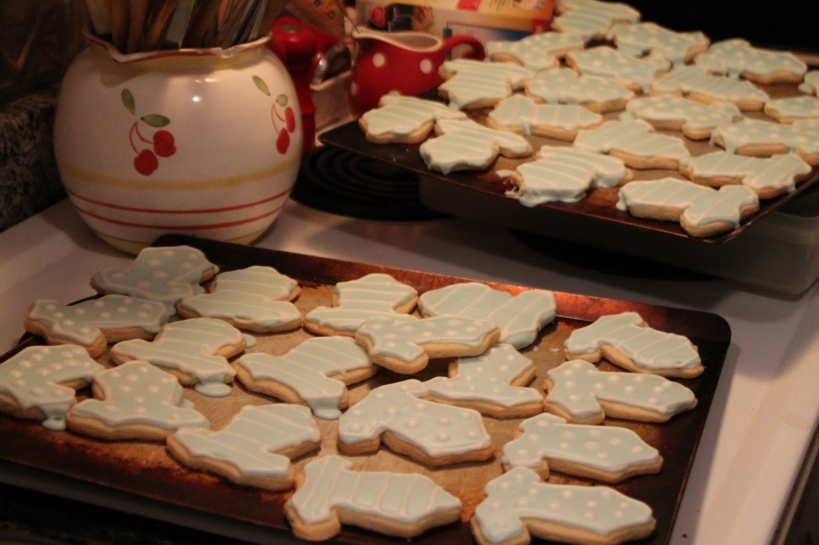 Christy Robbins Gender Reveal Baby Onsie Cookies