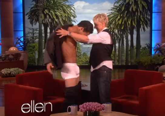  lead to Mario dropping his pants for Ellen and the shows audience 