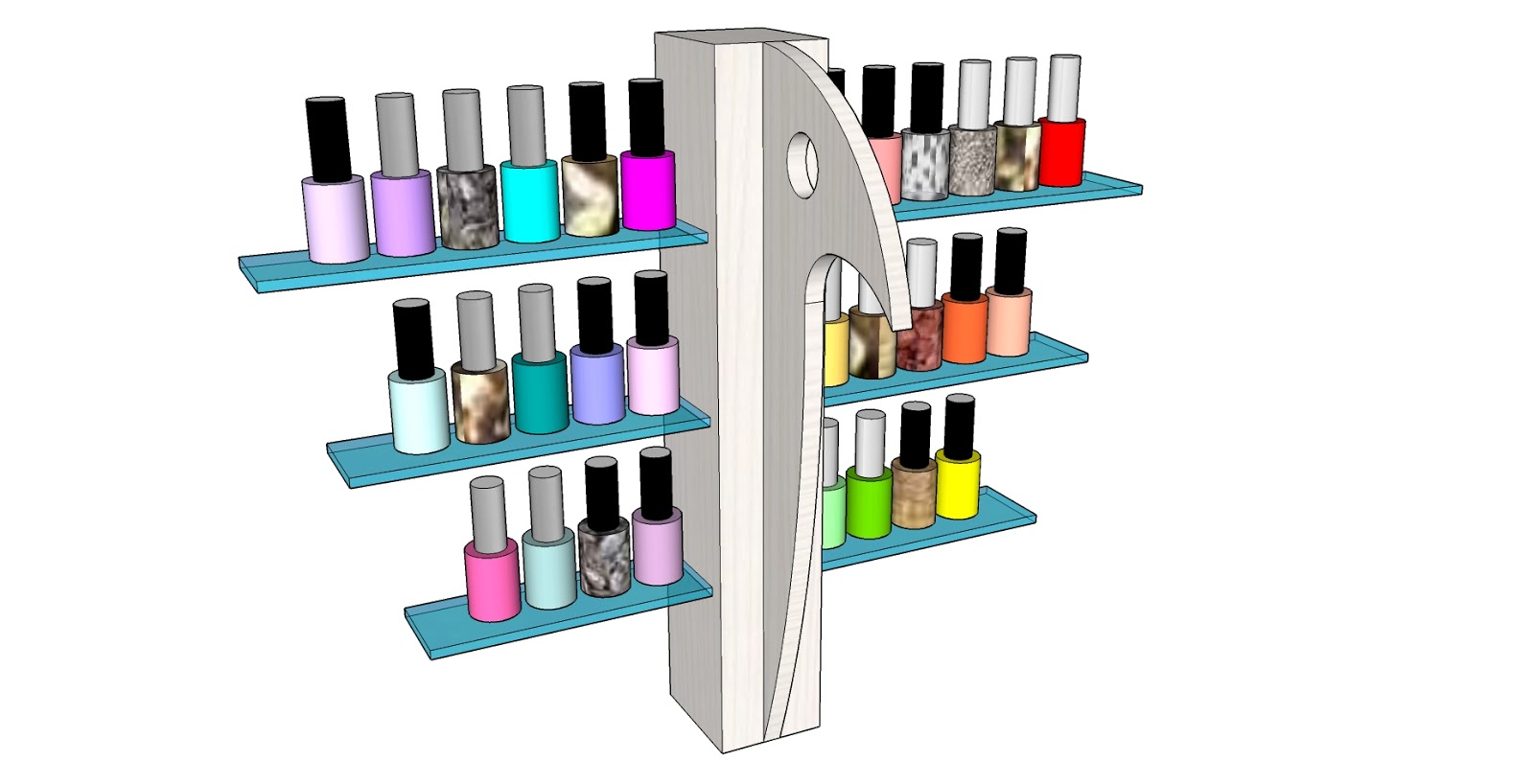 Nail polish rack