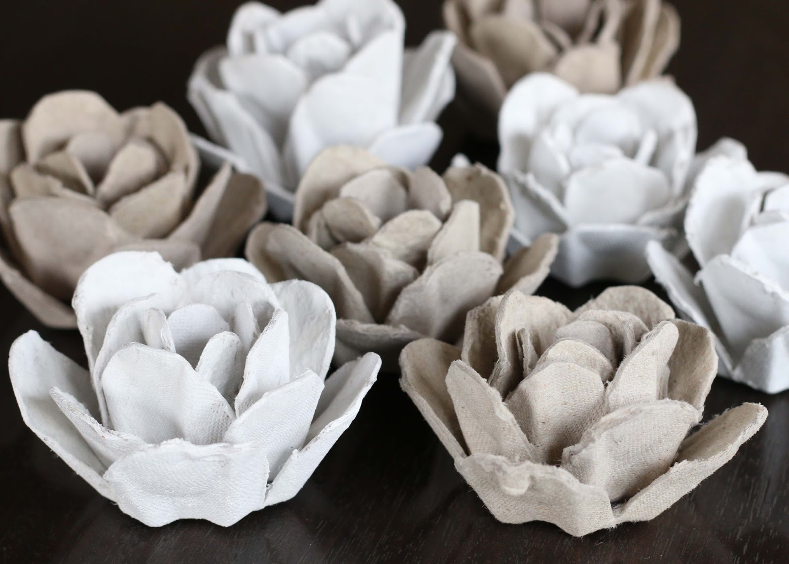 Upcycle // Papier Mache Roses from an Egg Carton