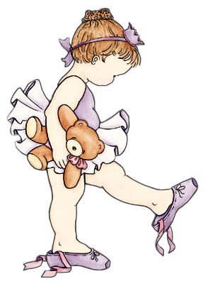 bailarina con osito de peluche dibujos de bailarinas para imprimir