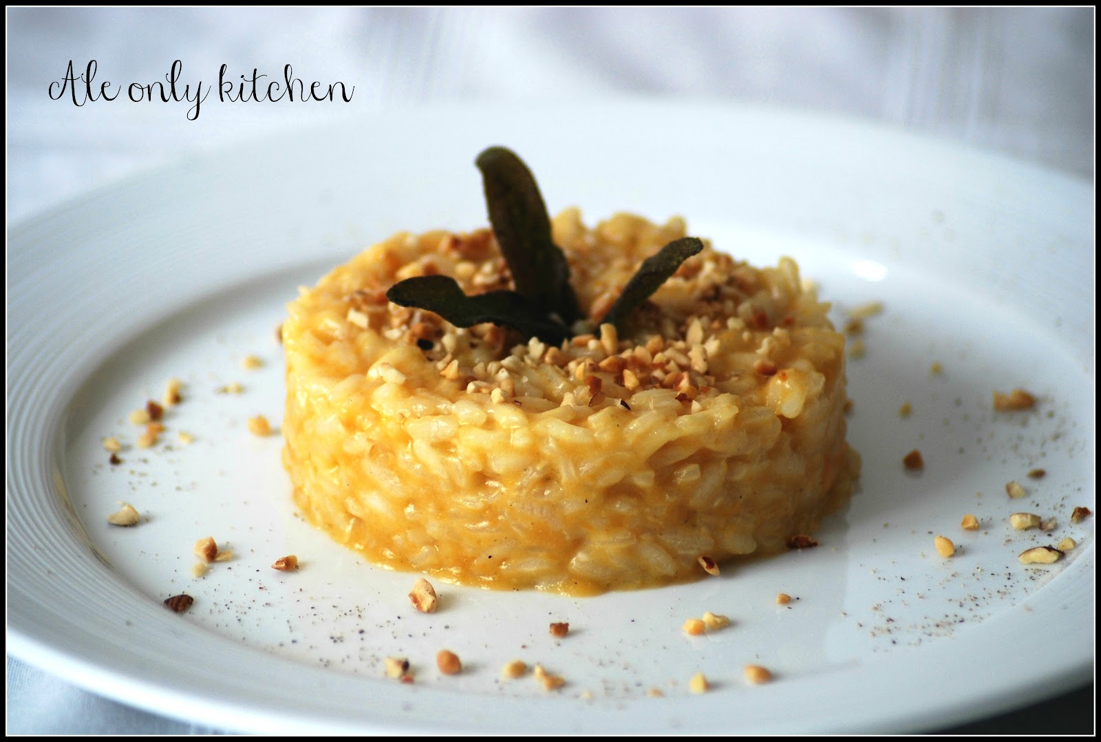 Ale only kitchen Risotto alla zucca con Montasio e nocciole