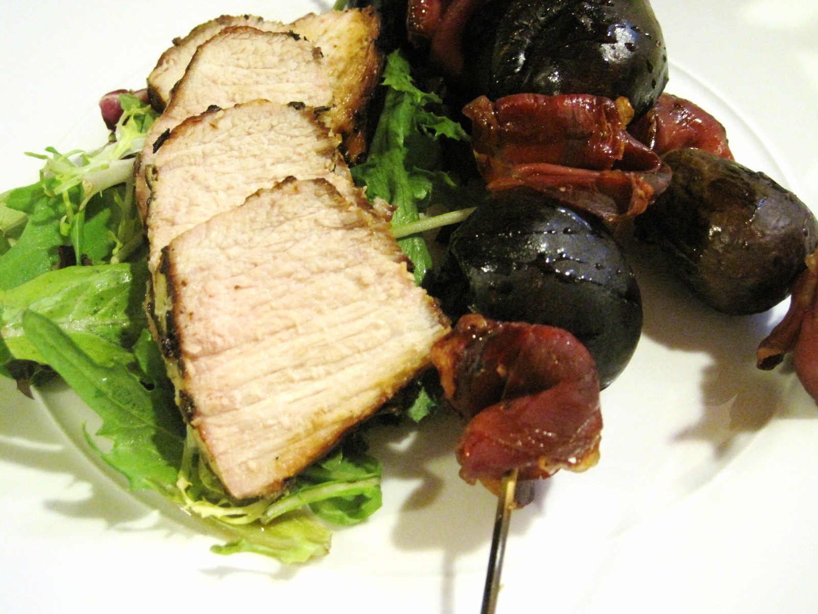 A Nickel's Worth of News Rosemary Pork Tenderloin with Grilled Prosciutto & Fig Skewers