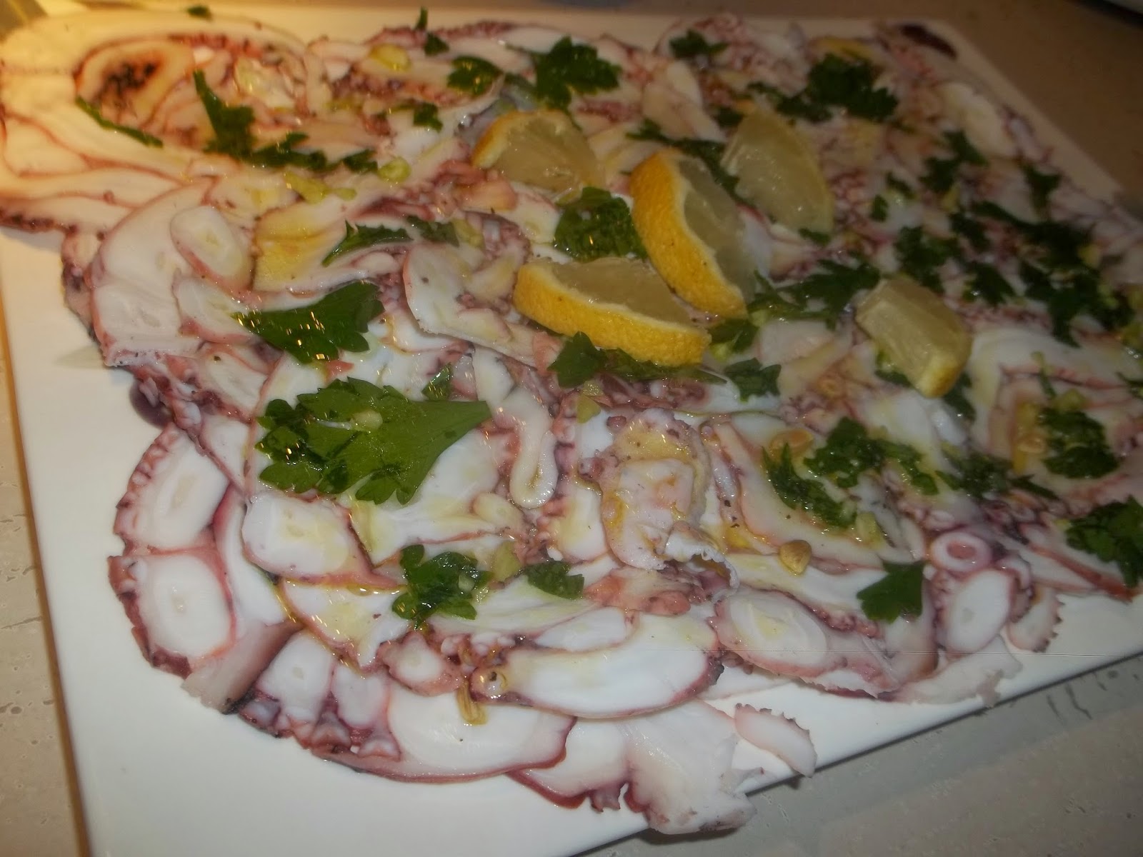 Provare Per Gustare... CARPACCIO DI POLIPO E TUTTO UN'ALTRA COSA