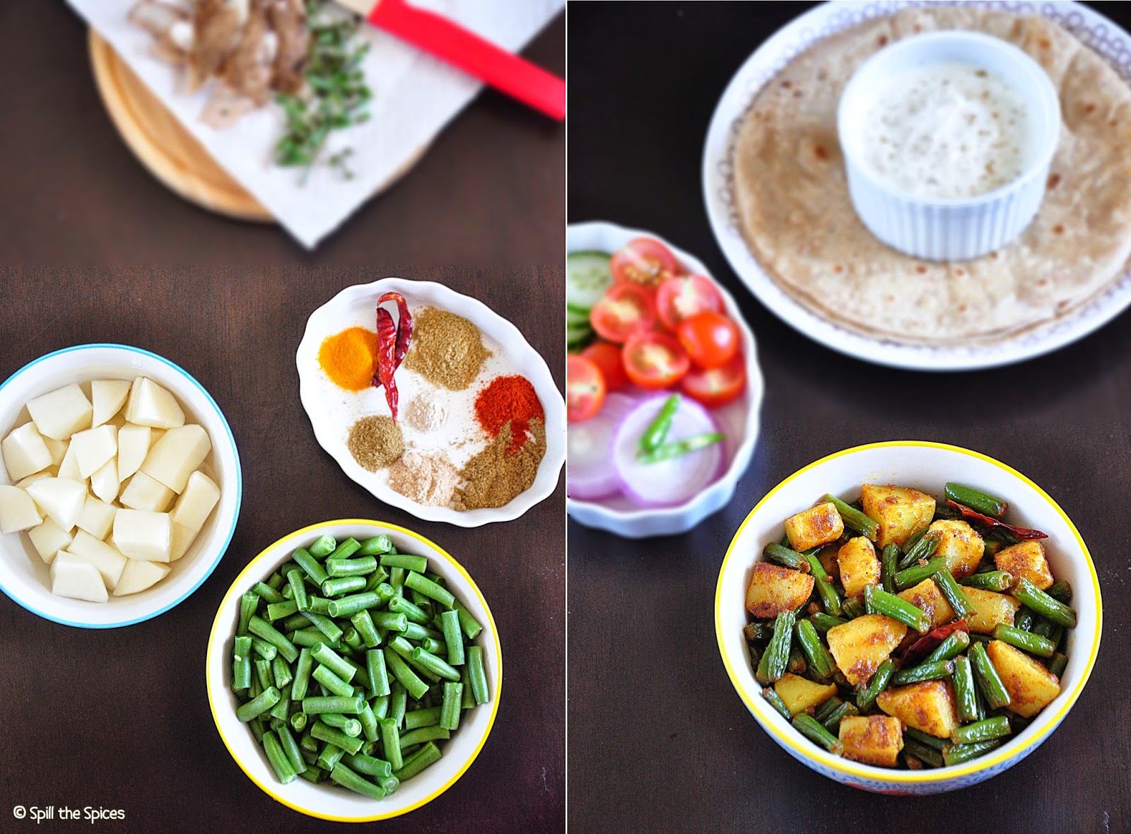 Aloo Beans Sabzi Potato Green Beans Fry Spill the Spices