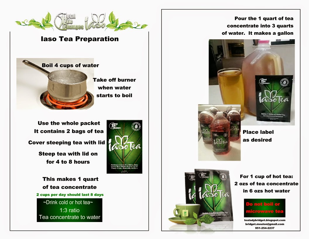Tea Lady Bridget How To Prepare Iaso Tea