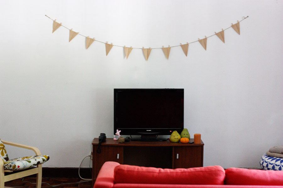 ink + adventure DIY wall art basic bunting