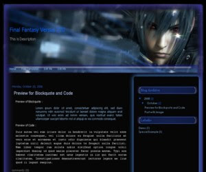 Final Fantasy Versus XIII Blogger Template