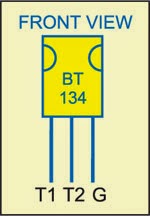 Pin configuration of BT134