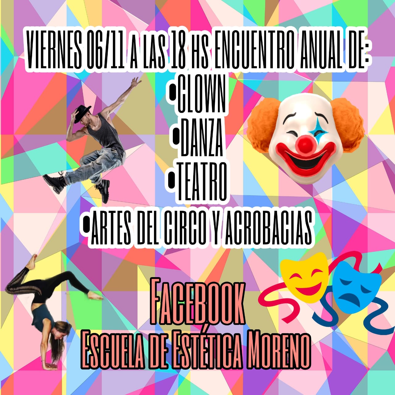 Encuentro de Artes del circo , clown, danza y teatro.