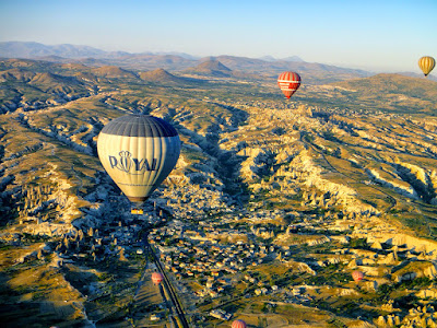 Morning ride on a hot air balloon at Cappadocia Turkey