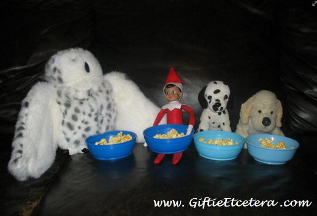 Elf on the Shelf Ideas, popcorn