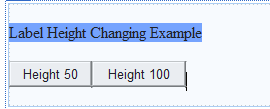 Label Height Changing Example