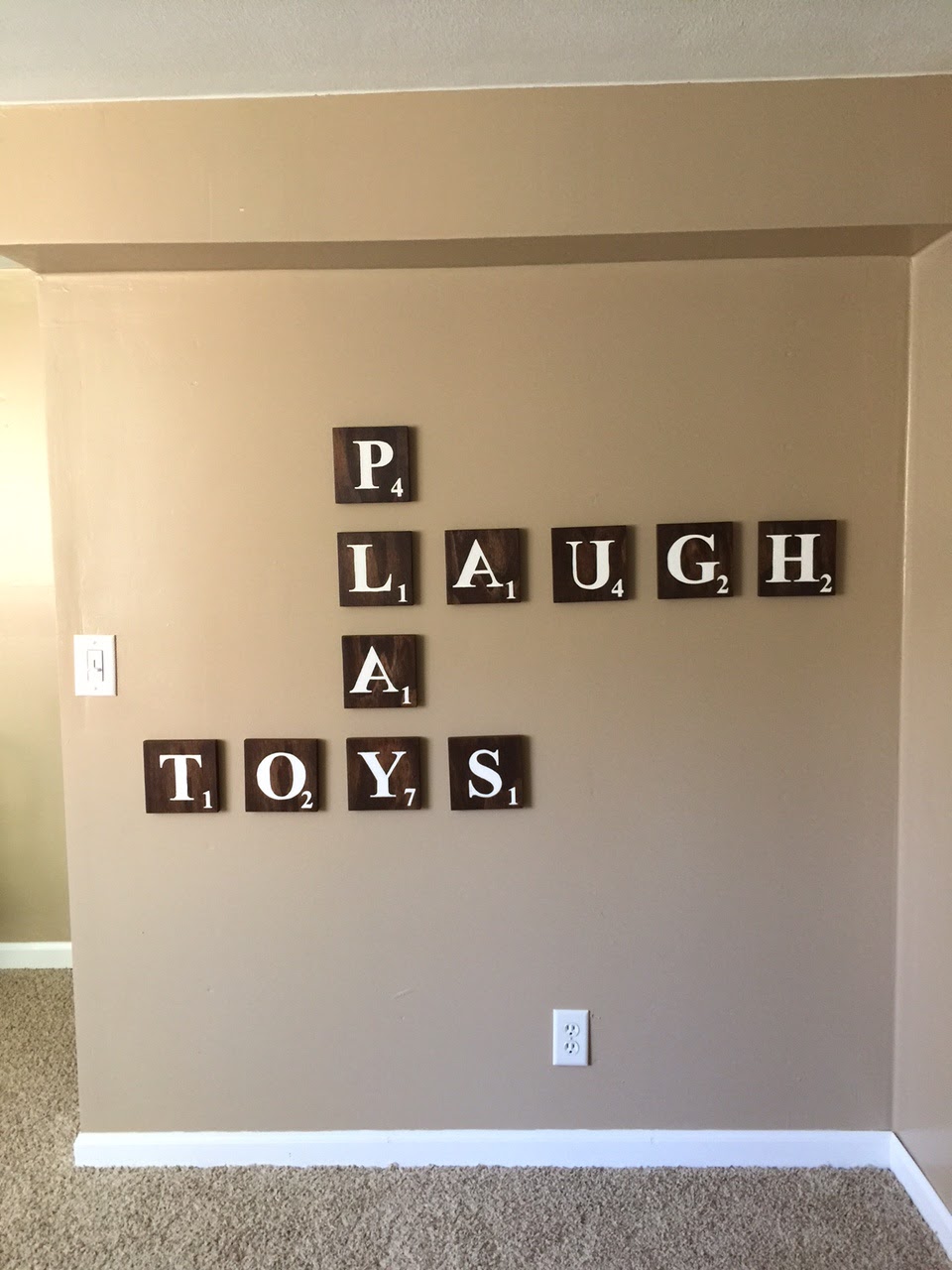 DIY Scrabble Wall Tiles Rachel & Co.