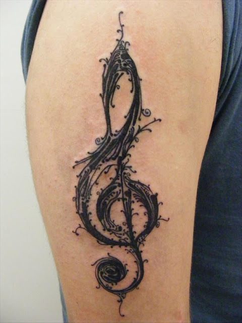 Tatuajes Clave de Sol . Fotos, Imágenes, Tattoos y Diseños
