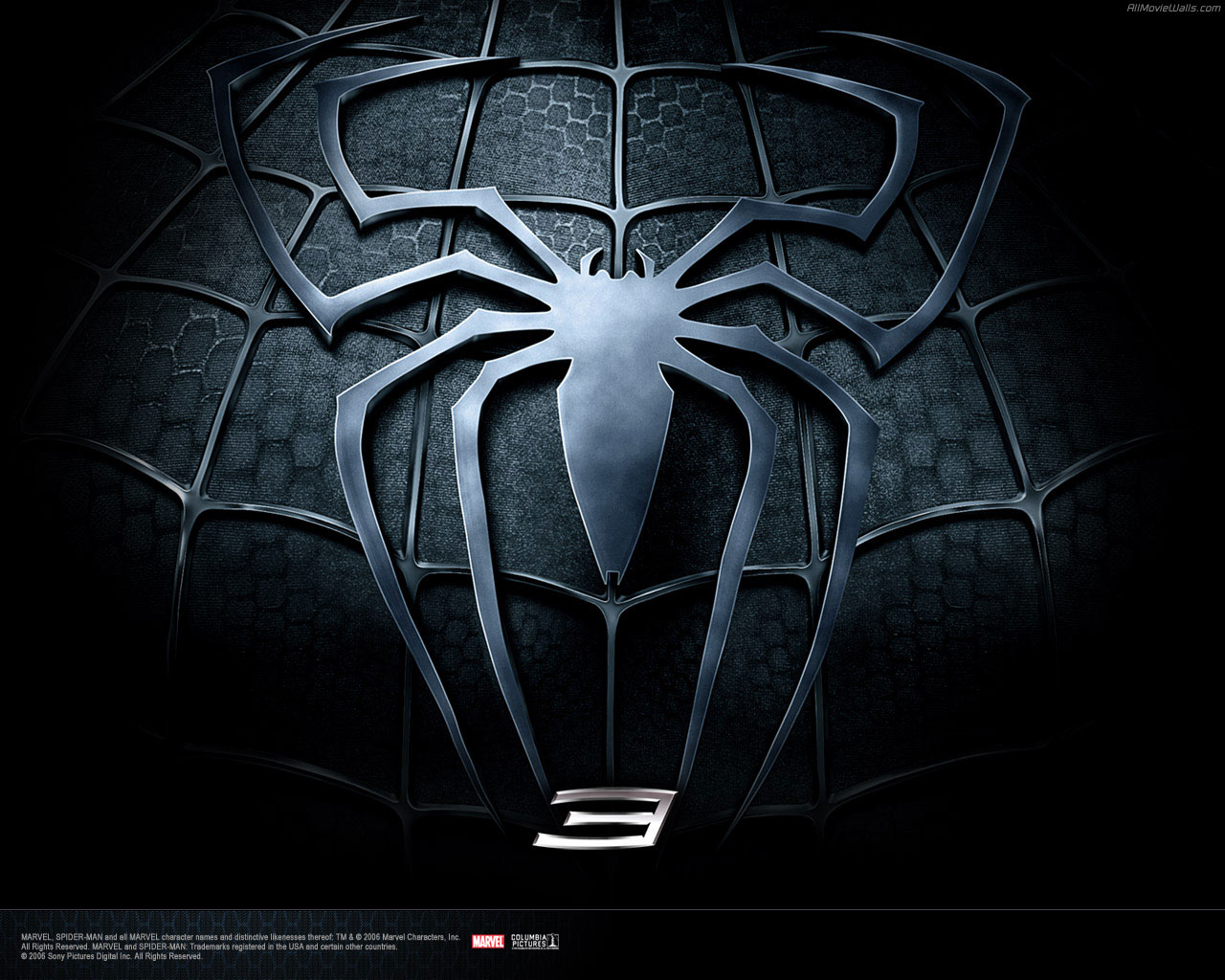 The Superheros Spider Man 3 Black Logo