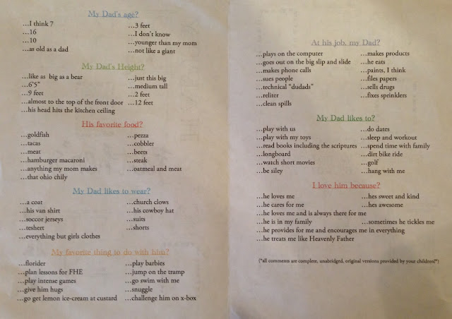 father's day program for church service