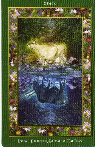 Tarot El Anillo de las Hadas:  Vaca Duende/Bufalo Magico