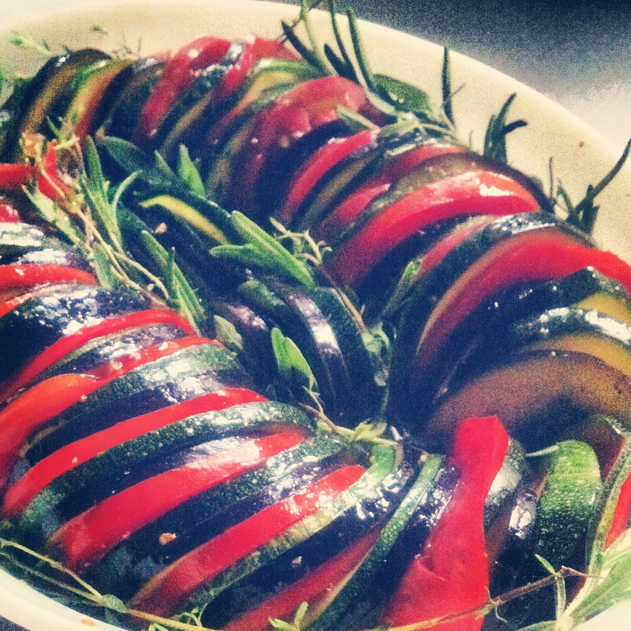 Palate & pantry Tomato, Zucchini, Eggplant Tian with Rosemary, Sage