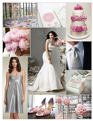 Grey and Pink Wedding Theme