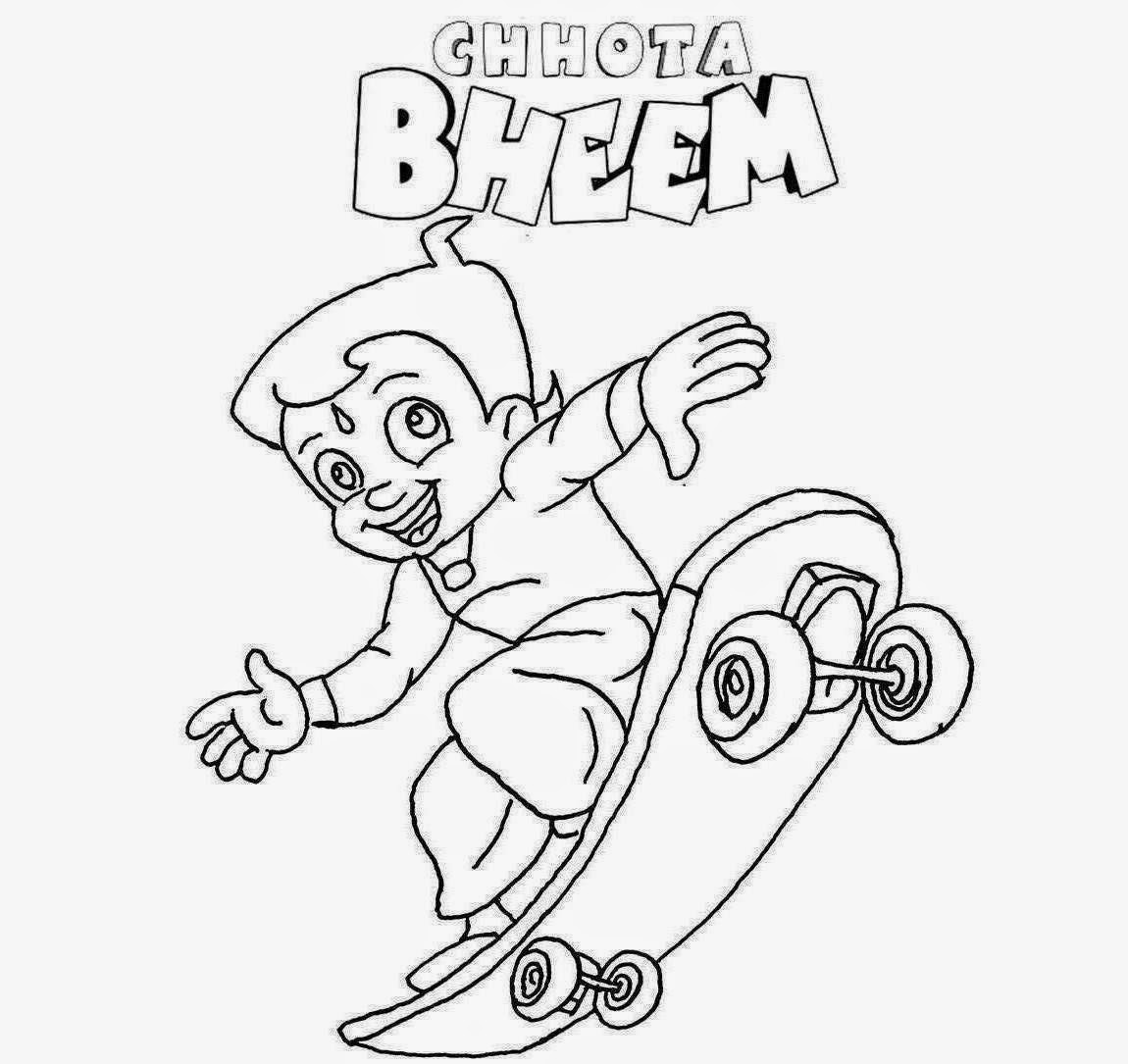 Chota Bheem For Kids Colour Drawing HD Wallpaper