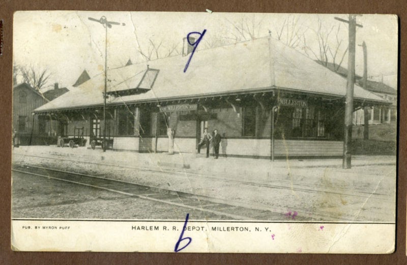 Old Pictures of Columbia County NY Harlem RR Depot Millerton NY