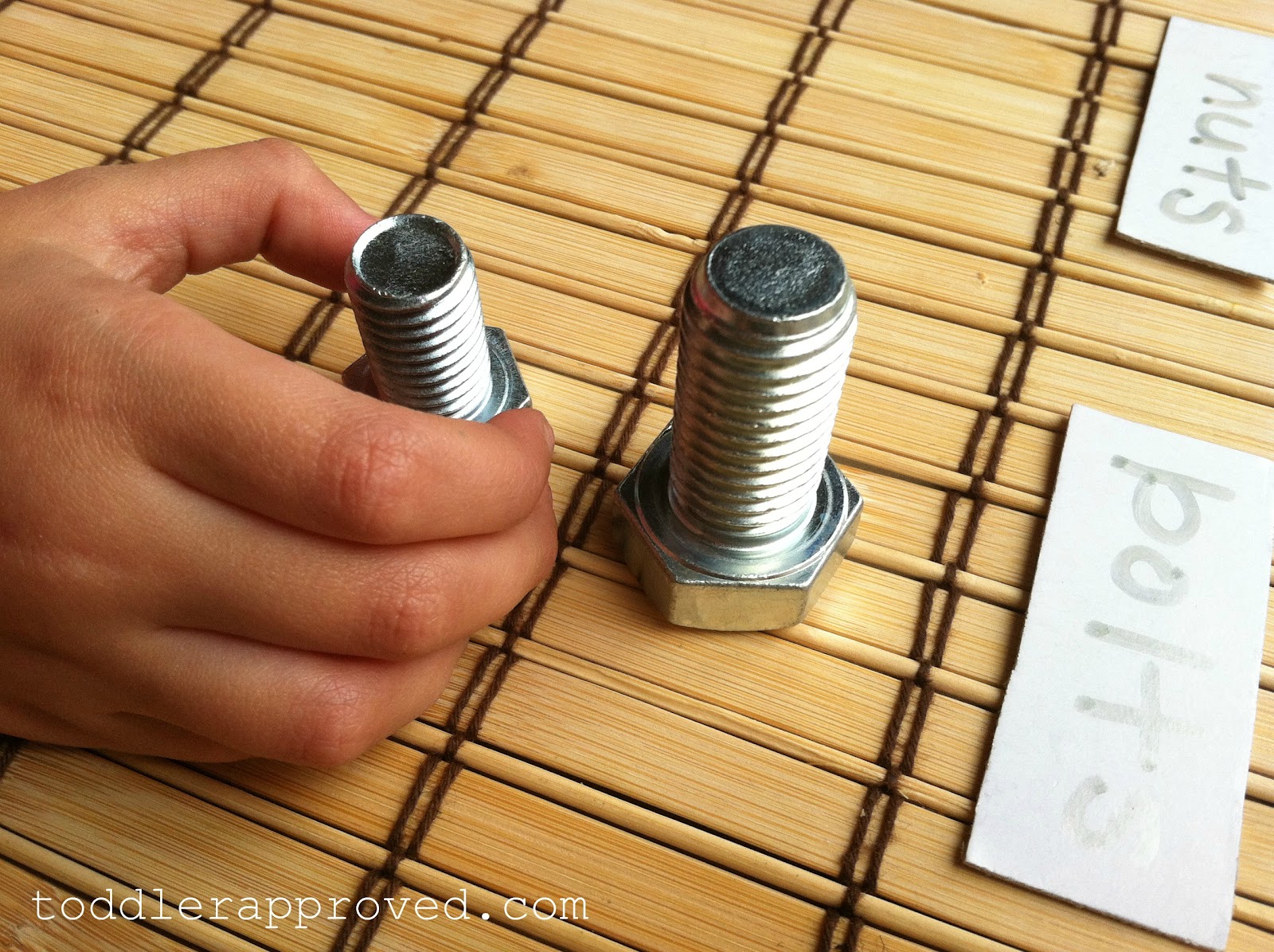 Toddler Approved! Montessori Activity Nuts & Bolts