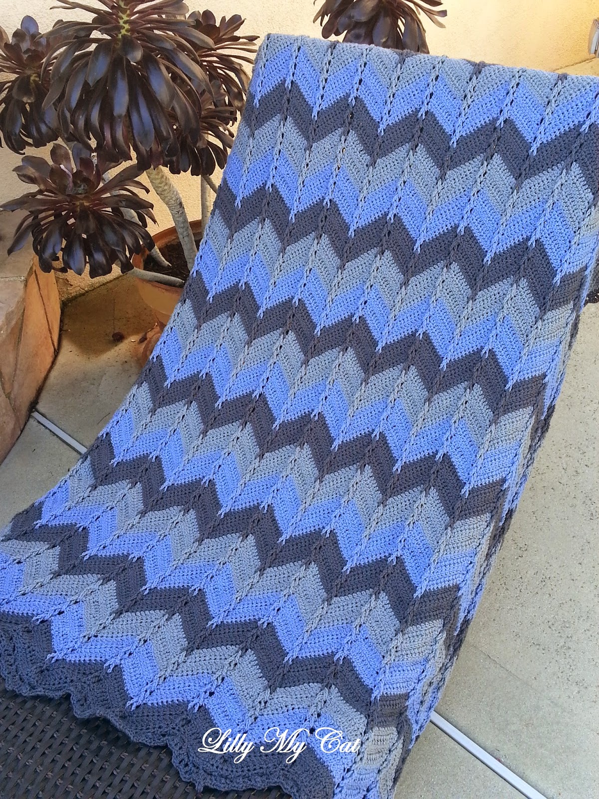 Lilly My Cat Ripple Blanket with a Twist