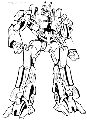 Transformer Coloring Pages for Kids 