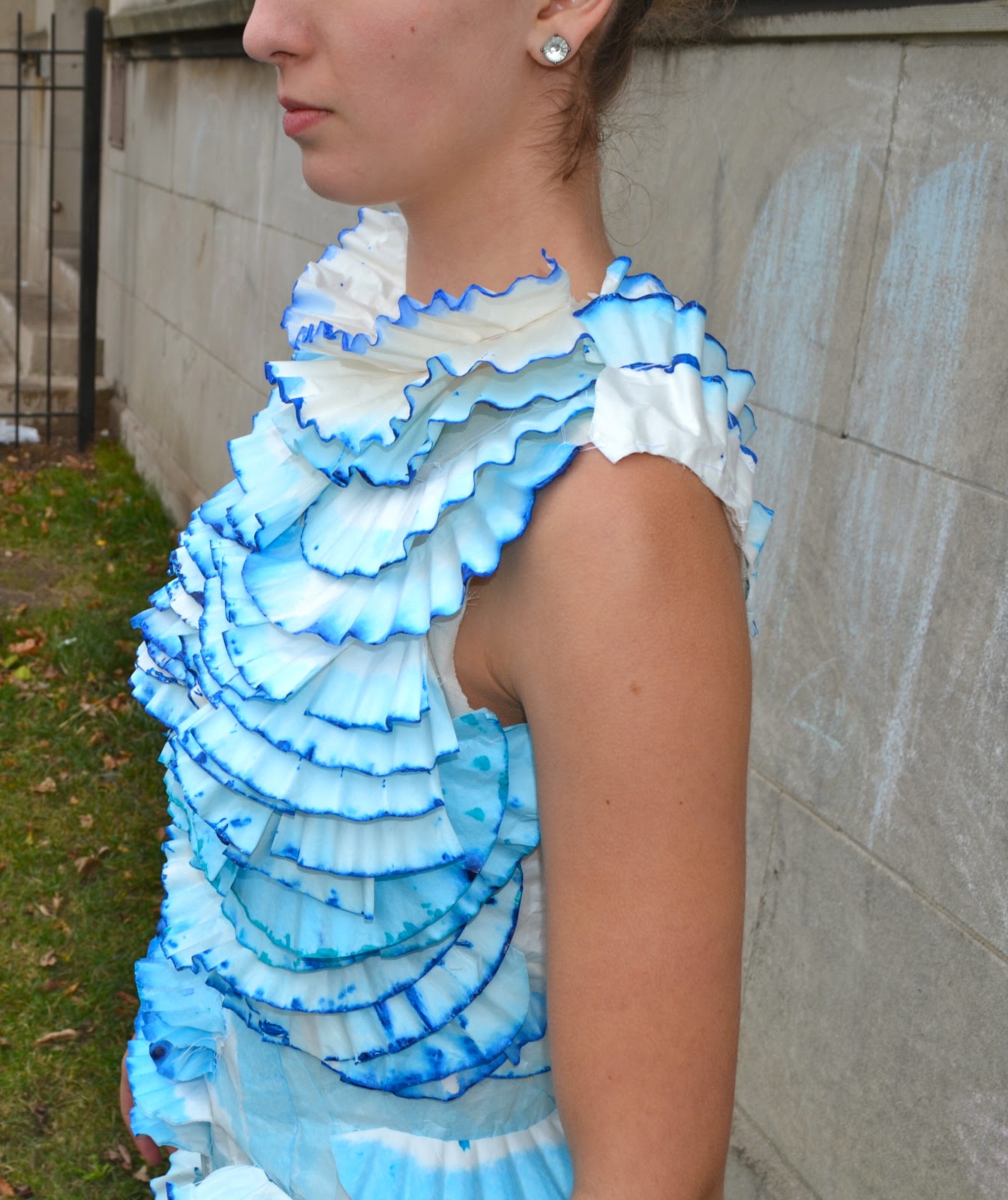 Maria Delassandra Aqua Coffee Filter Dress