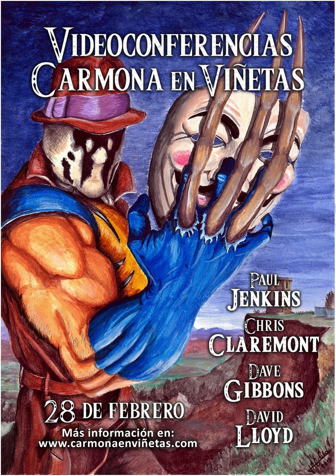 Cartel Videoconferencias Carmona en Viñetas 2013