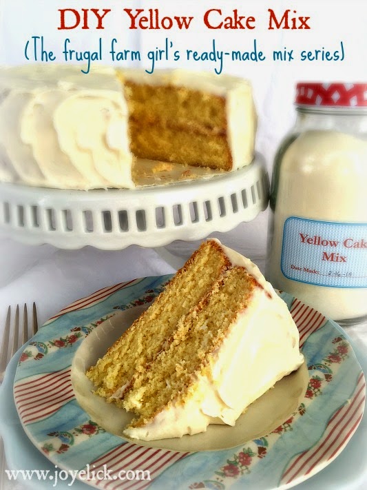 Homemade YELLOW CAKE MIX (Plus DIY CAKE FLOUR) The frugal farm girl's